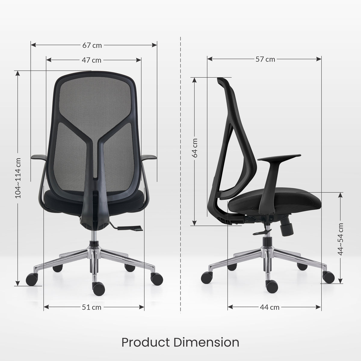 Donvale Ergonomic Chair - Black