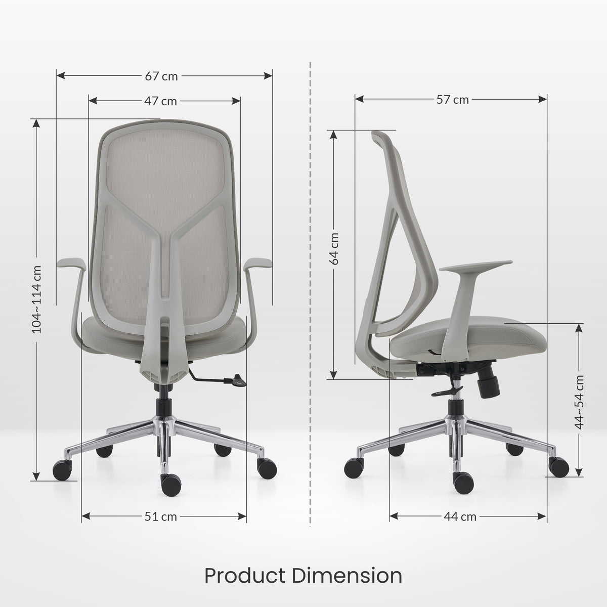 Donvale Ergonomic Chair - Gray