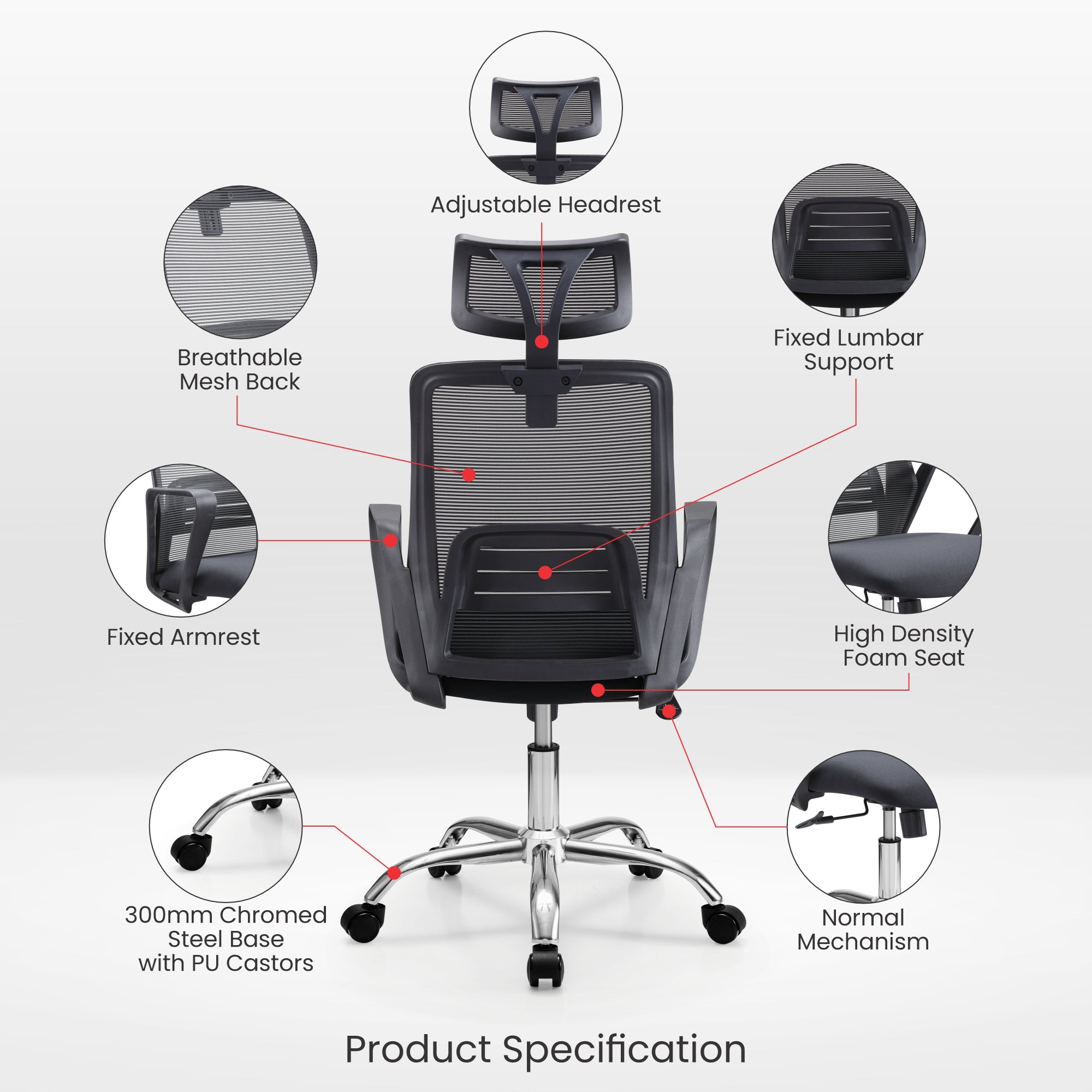 Desky Mesh Chair: Breathable Comfort Meets Modern Design