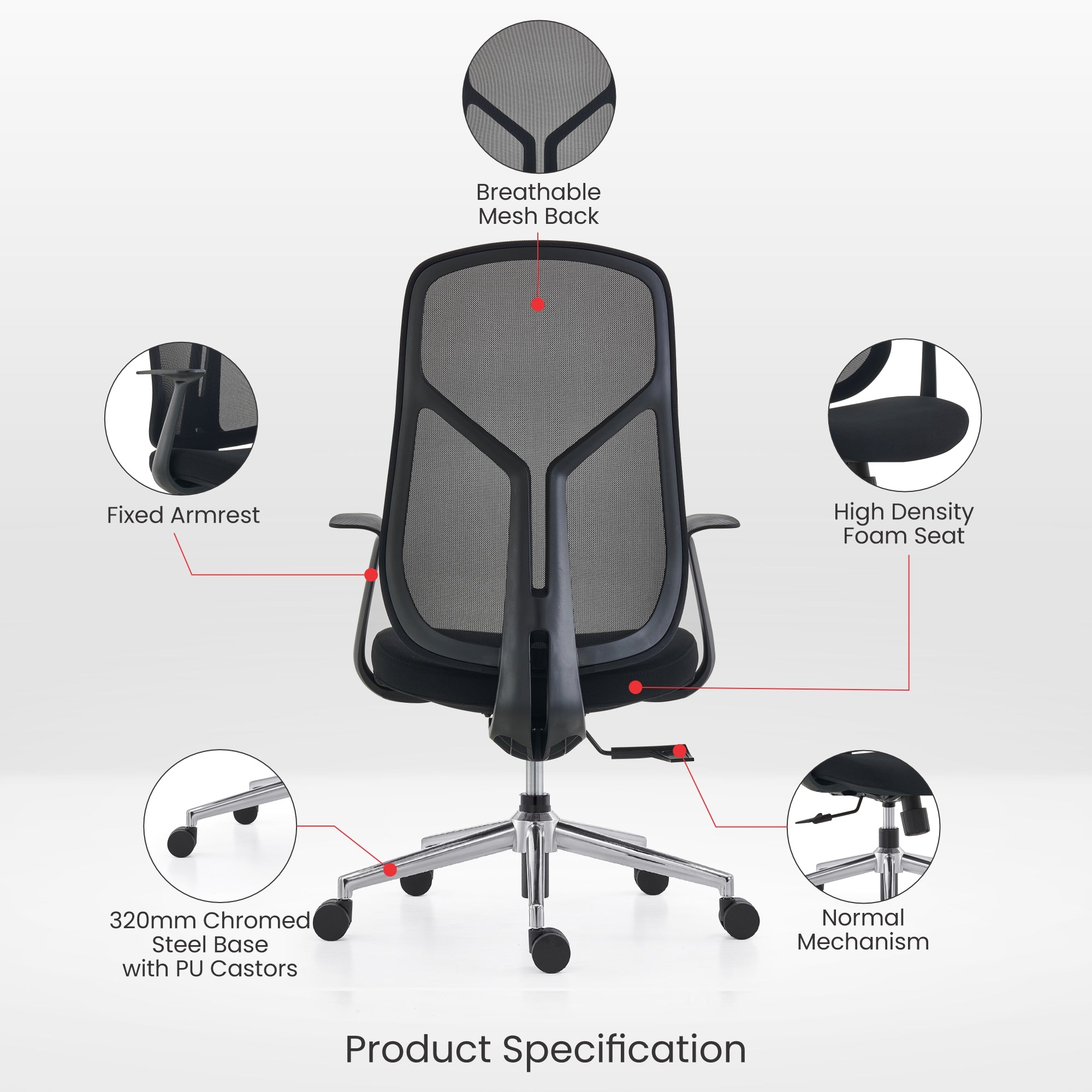 Donvale Ergonomic Chair: Work in Comfort and Style