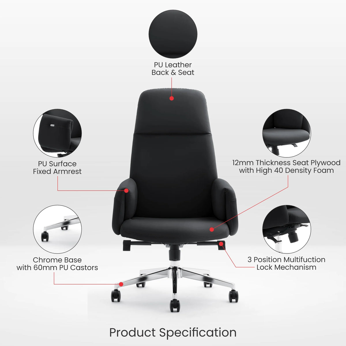 Onyx PU Leather Chair