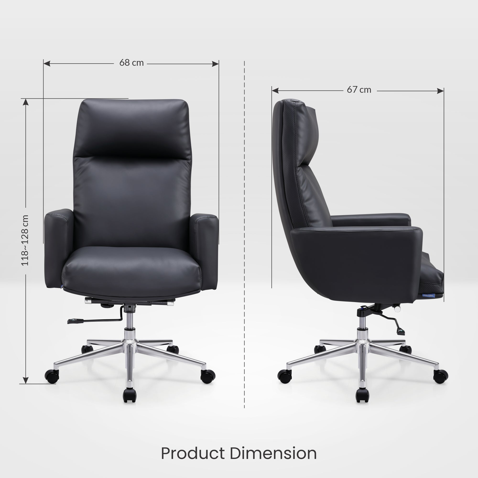 Dynasty Executive PU Leather Chair: Command Respect and Comfort